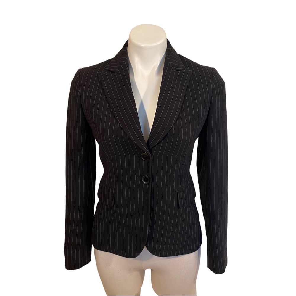 Tahari Black Striped Blazer